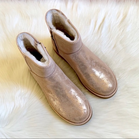 UGG Rose Gold Abree Mini Stardust Boots - Picture 4 of 8